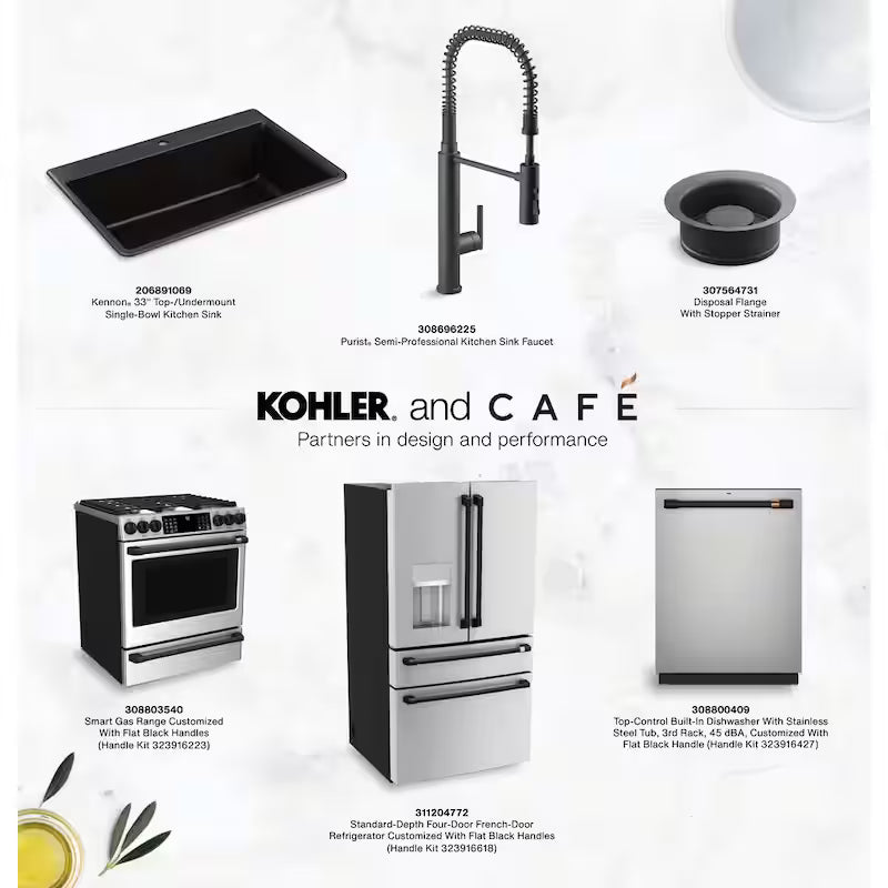 Flat Black Wine and Beverage Center Handle Kit I6655