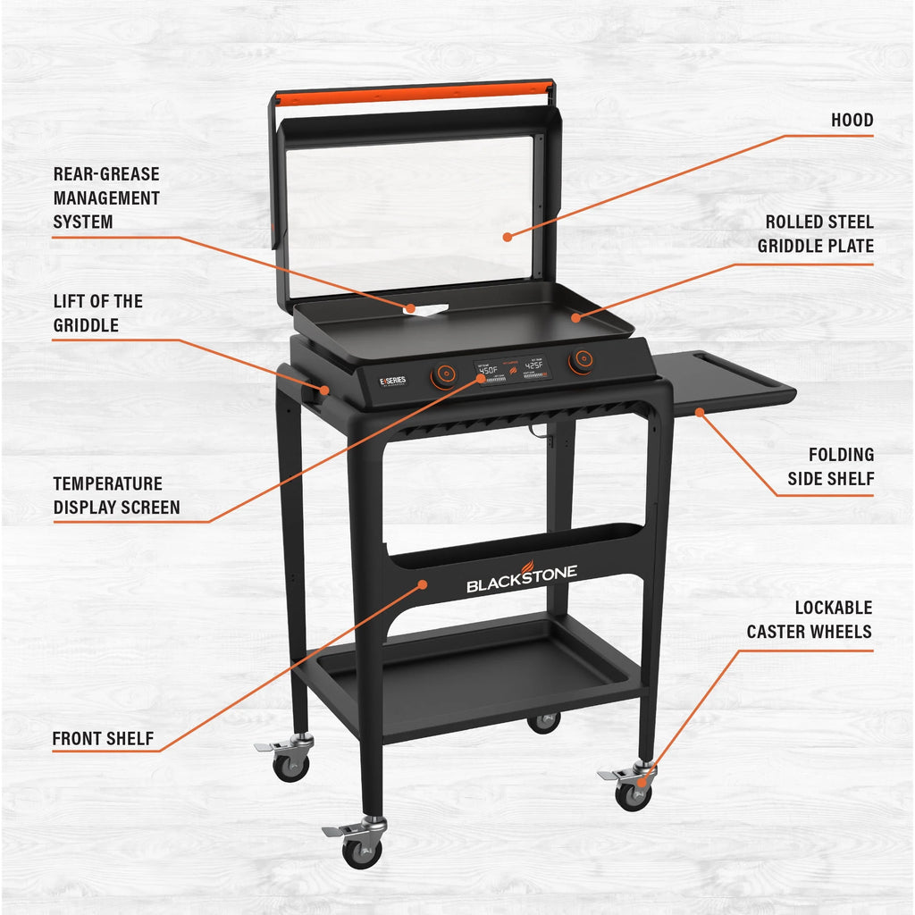 22 Electric Tabletop Griddle with Prep Cart Y2894