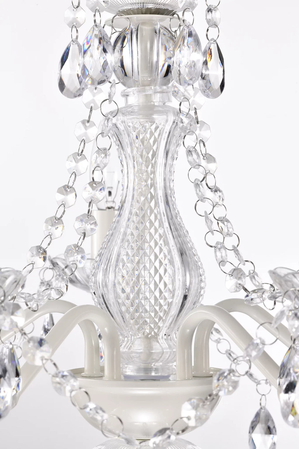 White 5-Light Mini Crystal Chandelier Y818197