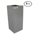 36 gal Steel Recycling Receptacle Set of 3 R23426