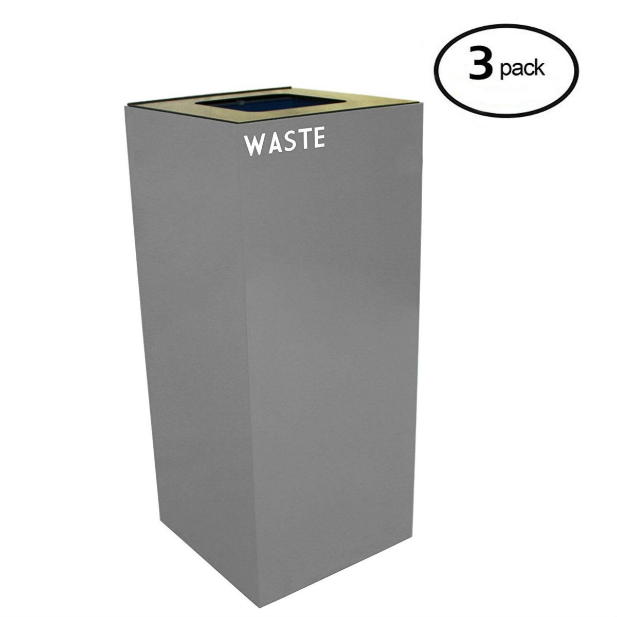 36 gal Steel Recycling Receptacle Set of 3 R23426