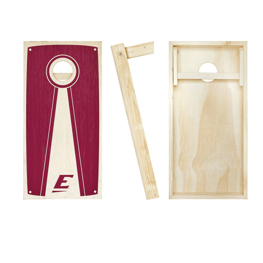 Stained Pyramid Cornhole Board Set with 8 Team Logo Bags W404