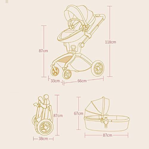 Black Baby Stroller with Bassinet Combo D986826