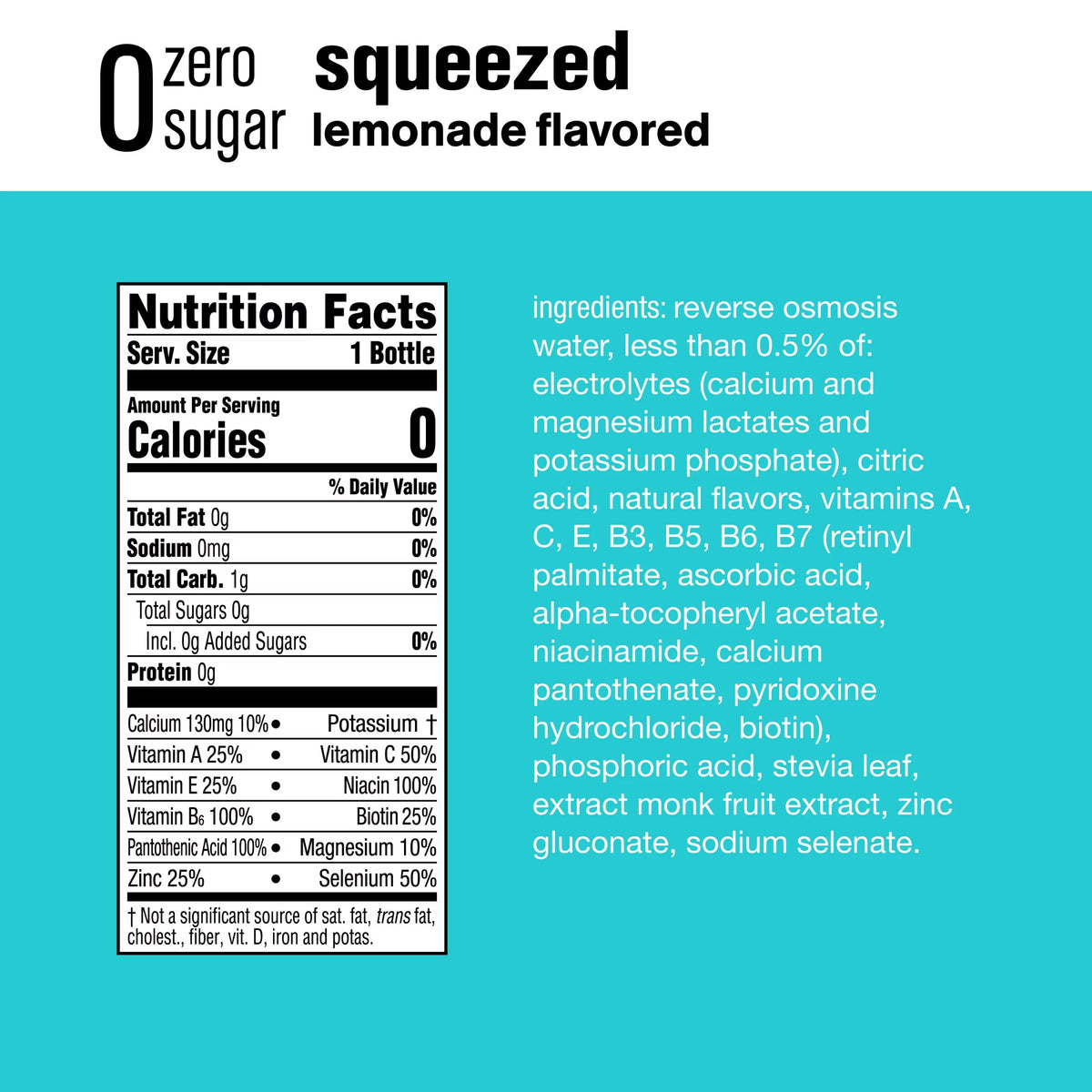 Zero Sugar Electrolyte Enhanced Water with Vitamins, 20 fl oz, 12 Pack W61739