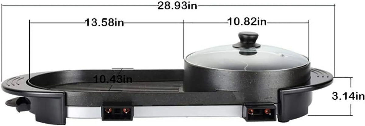 2 In 1 Electric Non-Stick Grill Cooker D9891