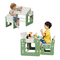 Green 3 in 1 Kids Table and Chair Set with Storage M8659
