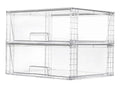 2 Pack Stackable Clear Acrylic Storage Drawers L8280