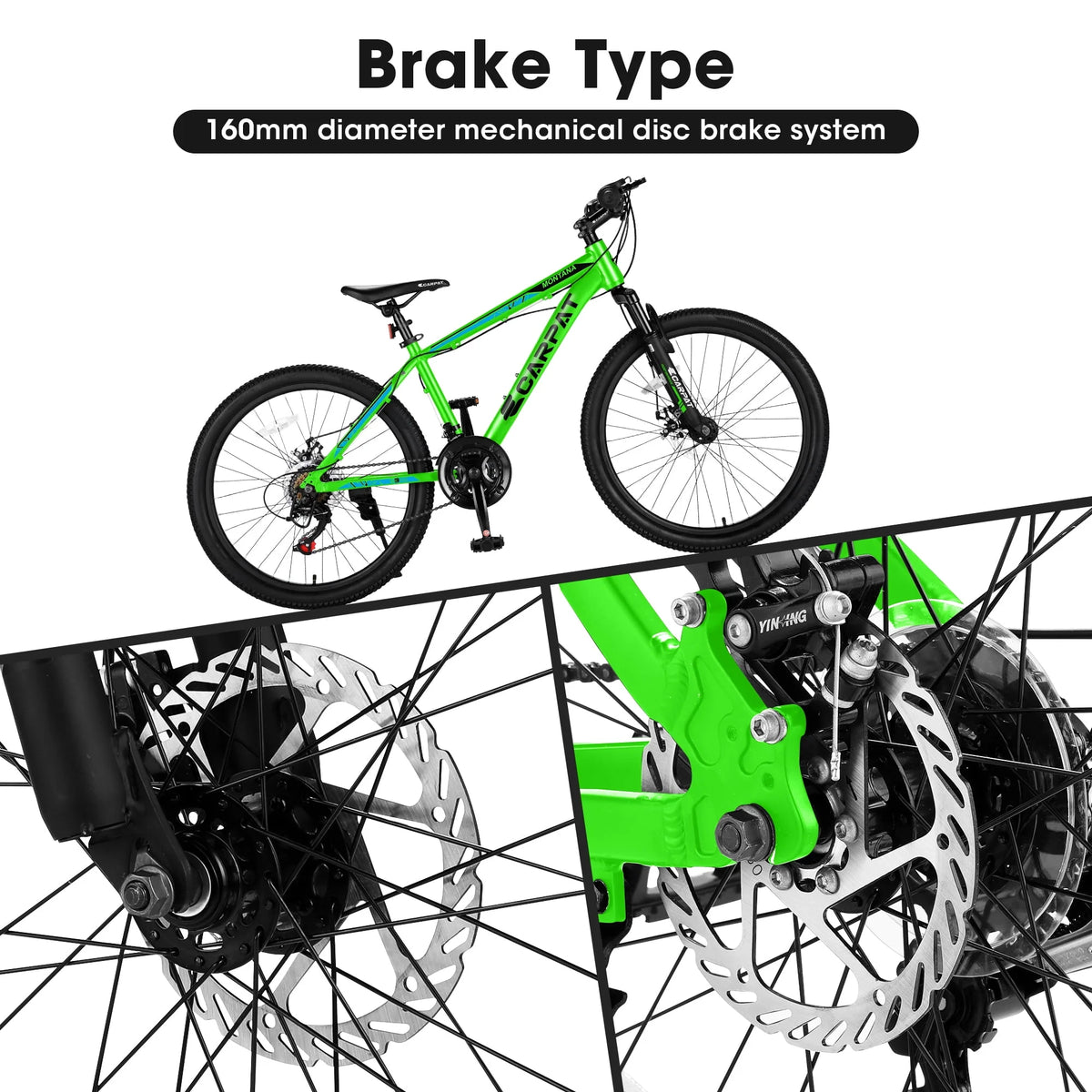 24 inch 21-Speed Mountain Bike with Disc Brake L91505