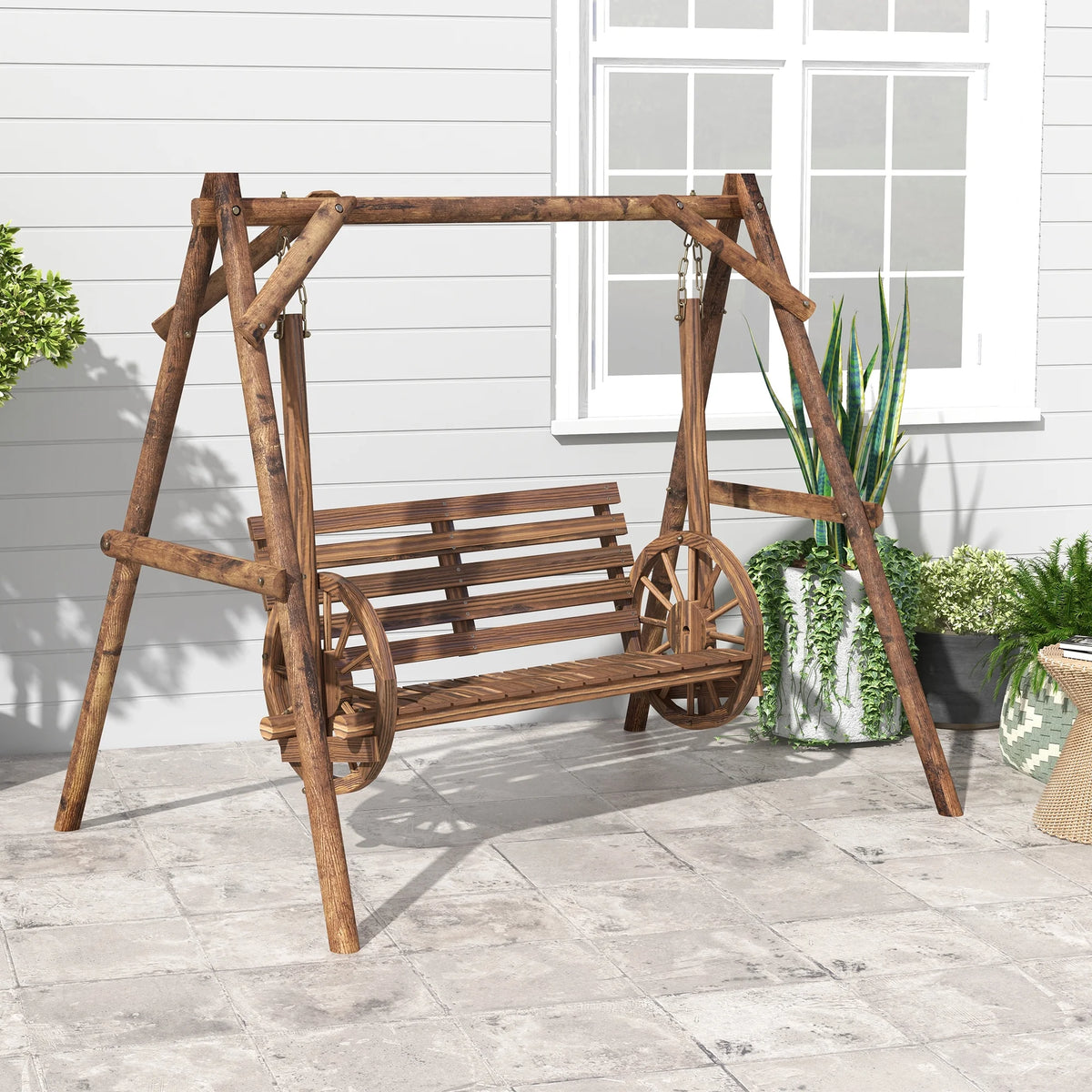 2 Seat Porch Swing with Stand B2881