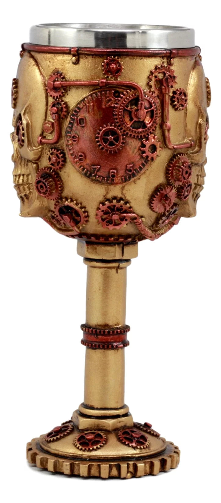 Steampunk Skull Face Wine Goblet 6oz K404538