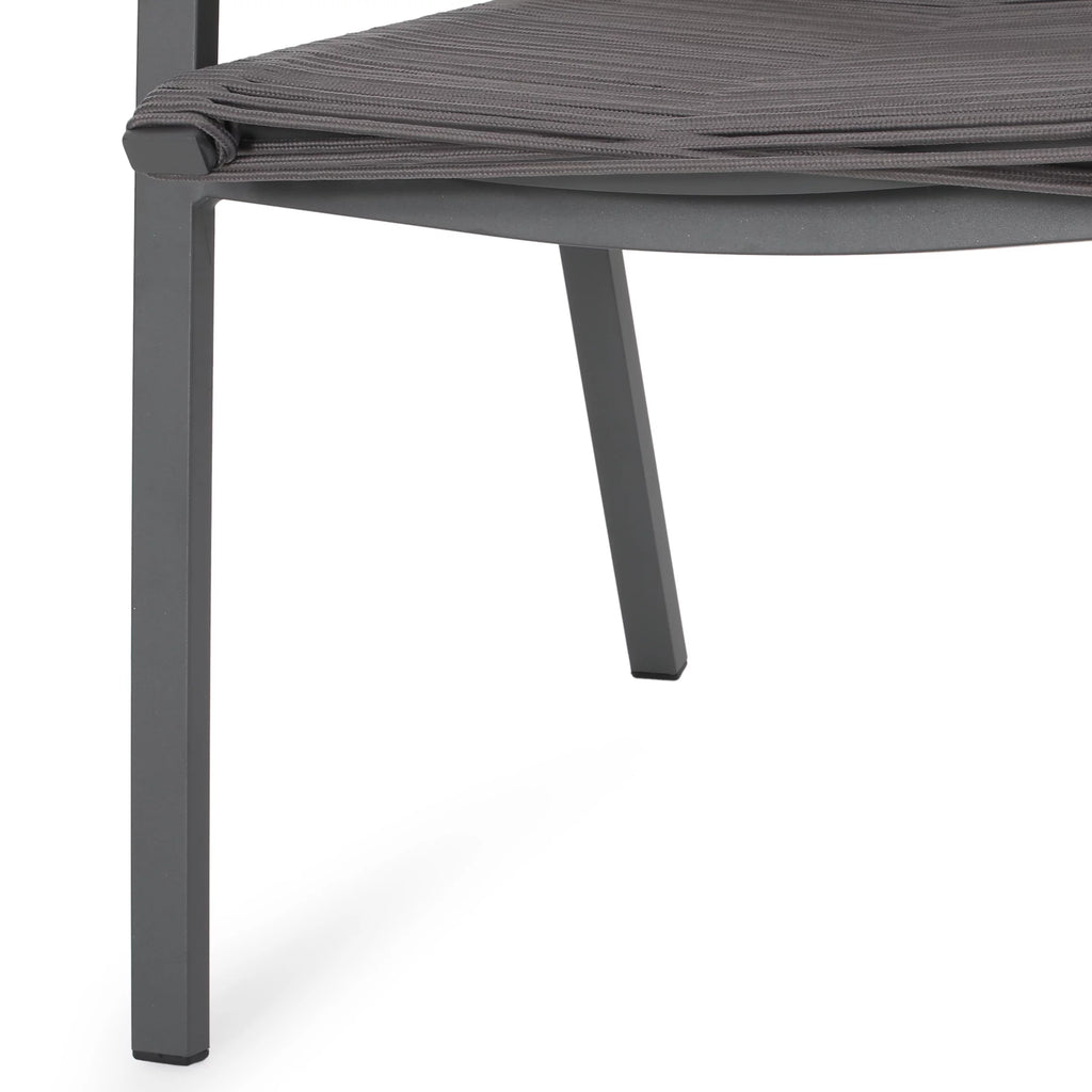6 Seater Aluminum Dining Set with Tempered Glass Top N1902