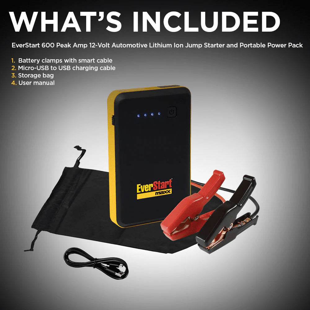 12V Lithium Ion Jump Starter and Portable Power Pack D6513