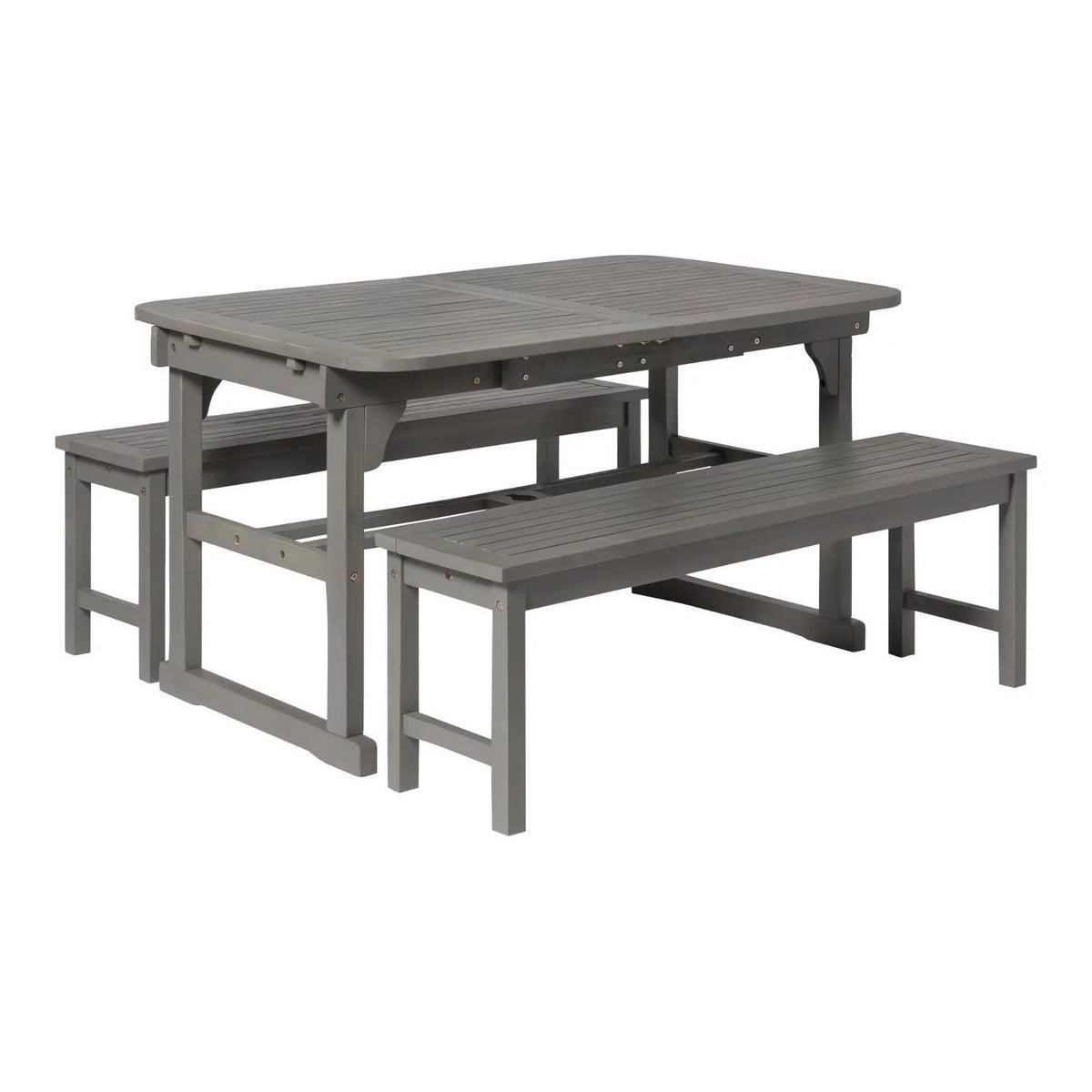 3-Piece Solid Wood Outdoor Patio Dining Set Q873692