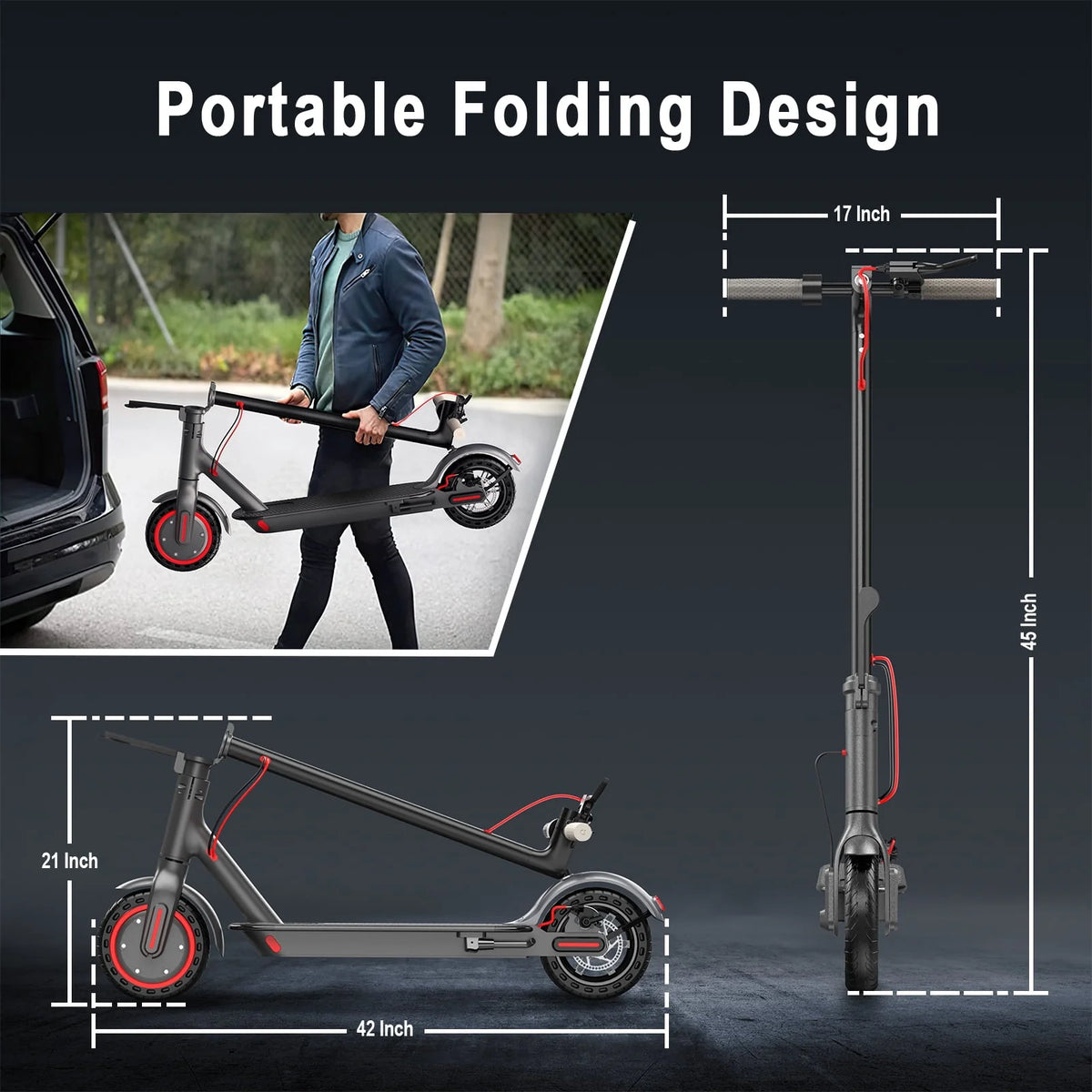 350W 8.5' Foldable Electric Scooter N23860