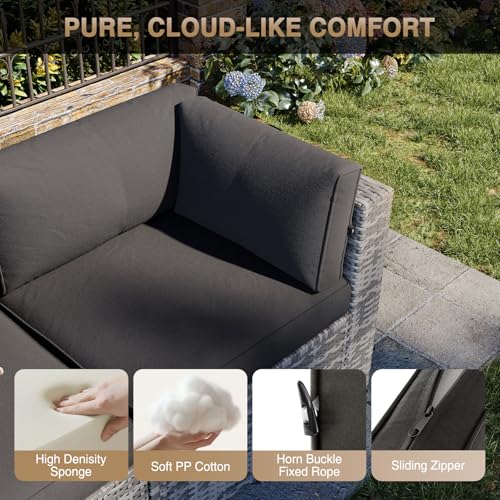 7-Piece Wicker Patio Furniture Set with Cushions G189