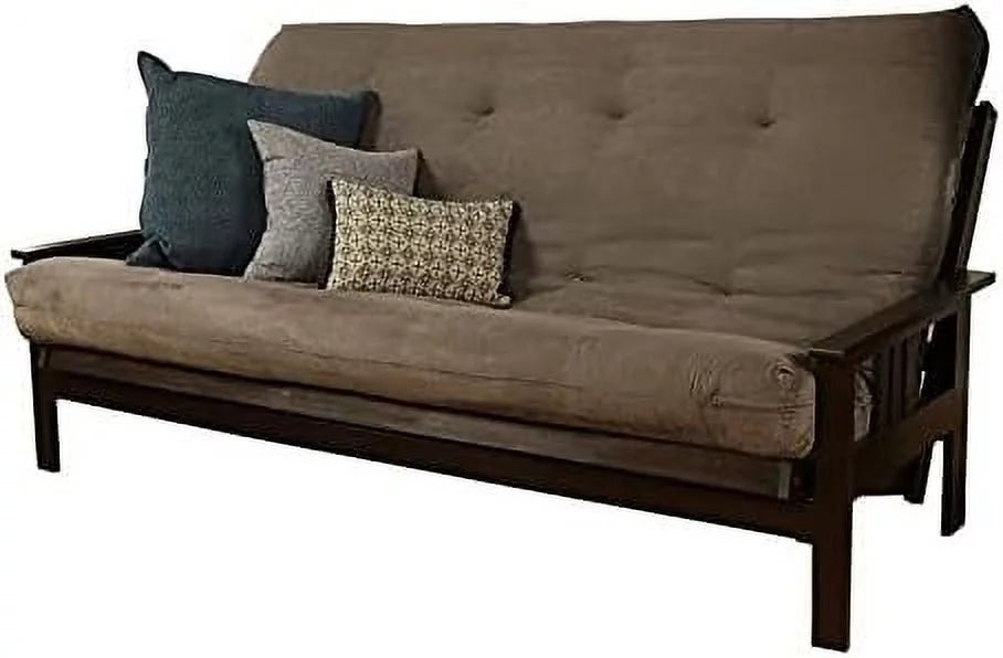 Full Size Gray Suede Futon Mattress I5283