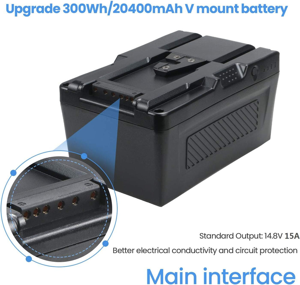 300Wh V Mount Battery with D-Tap Charger and Cable E491368