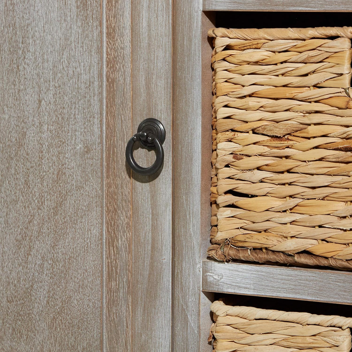 Wood Basket Cabinet Z1958