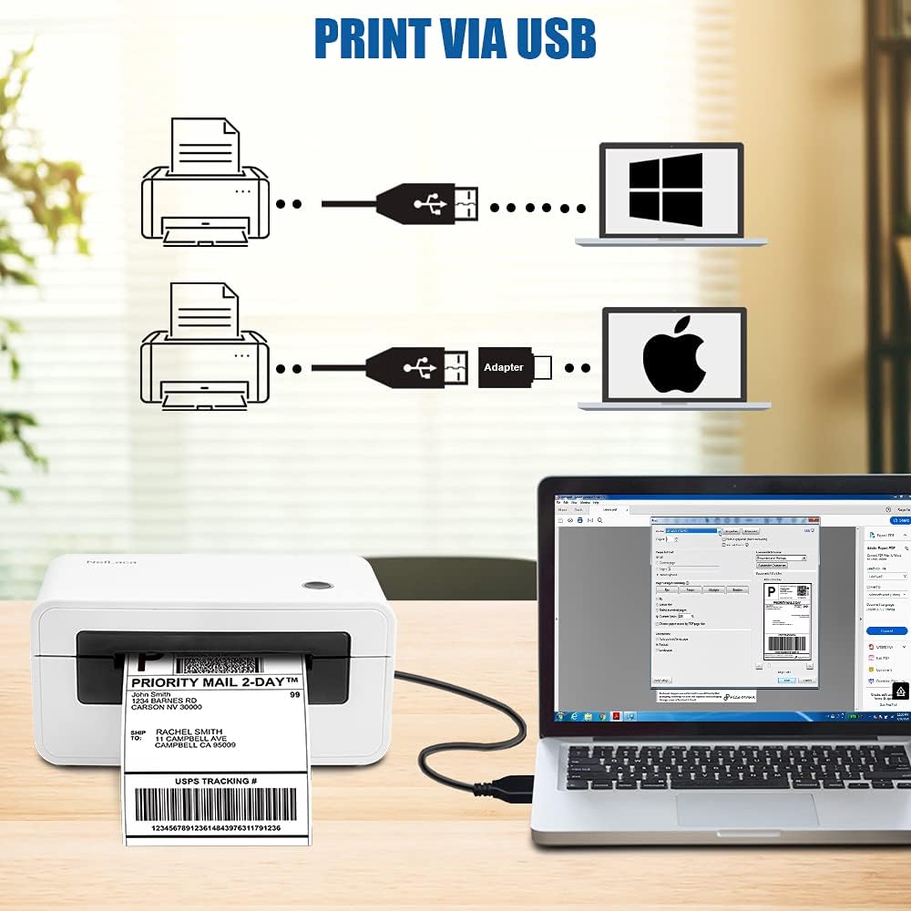 Bluetooth Thermal Label Printer 4x6 Y38804
