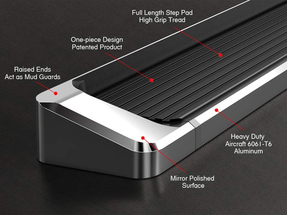 Silver Aluminum Running Boards Side Step Q41950