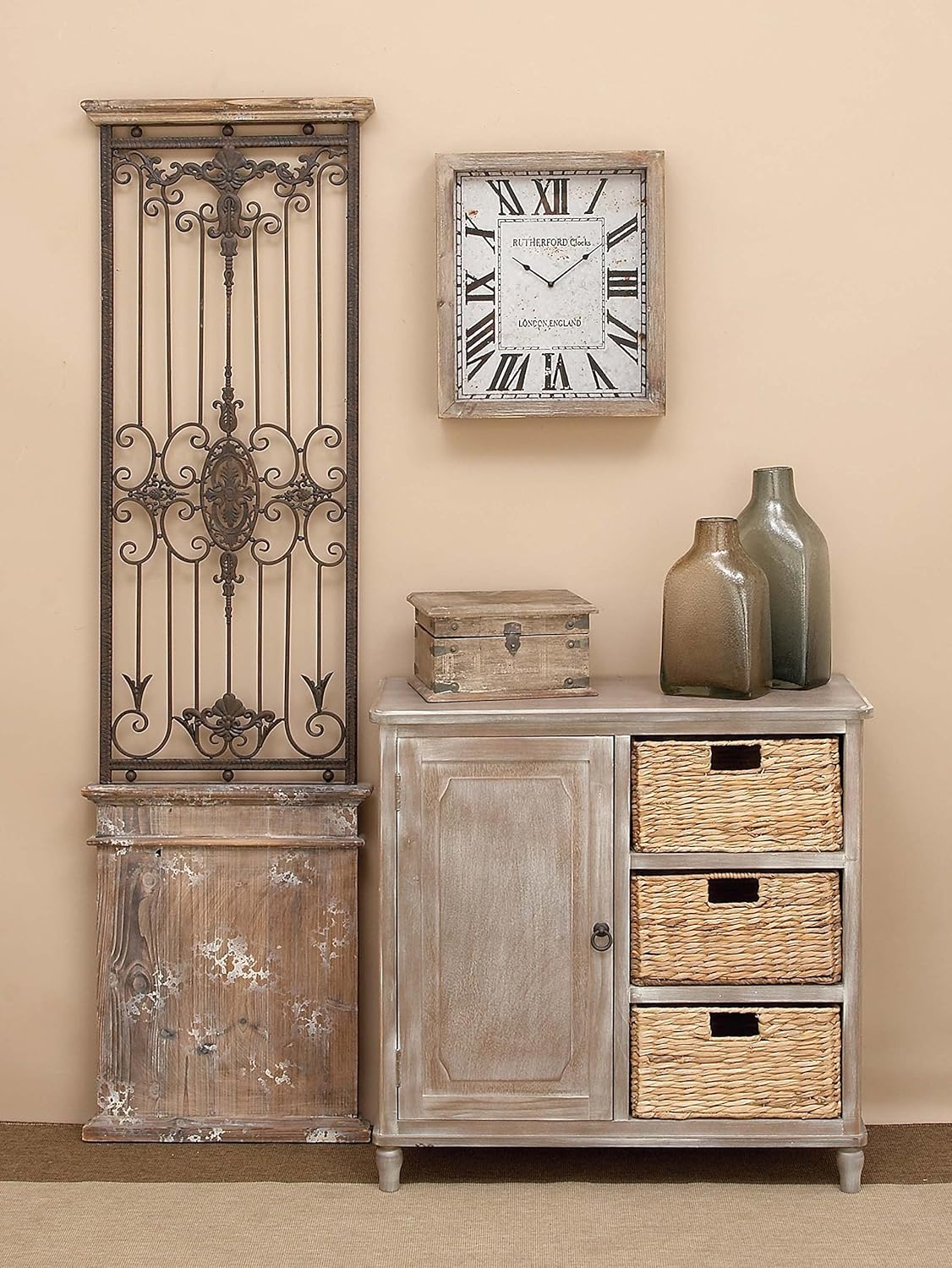Wood Basket Cabinet Z1958