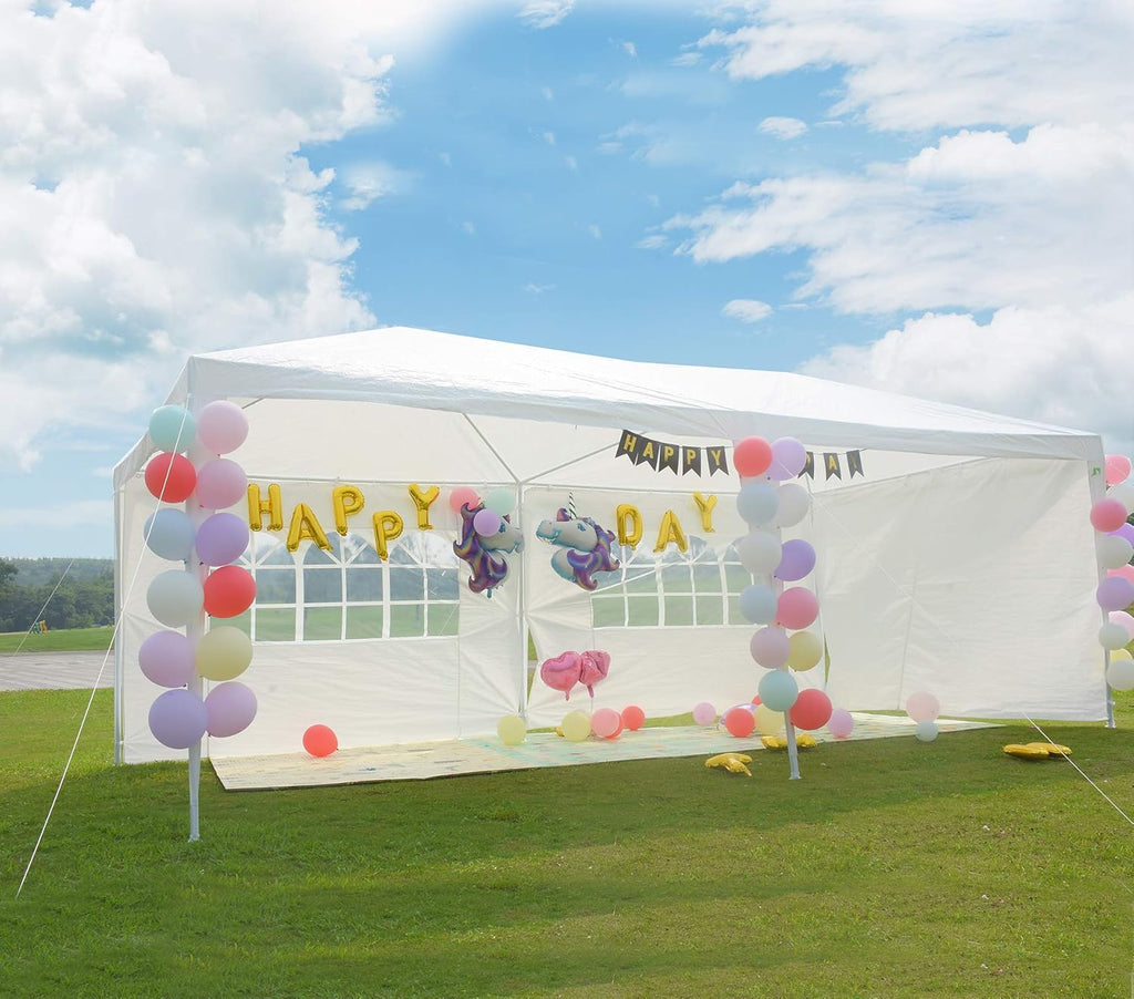 10'x30' Heavy Duty Canopy Tent with 6 Removable Side Walls R447836