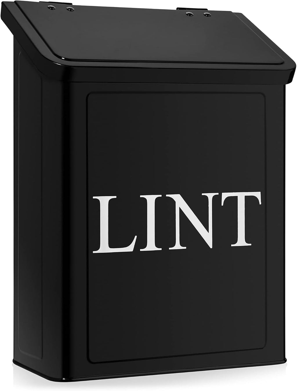 White Metal Magnetic Lint Bin with Lid U164311