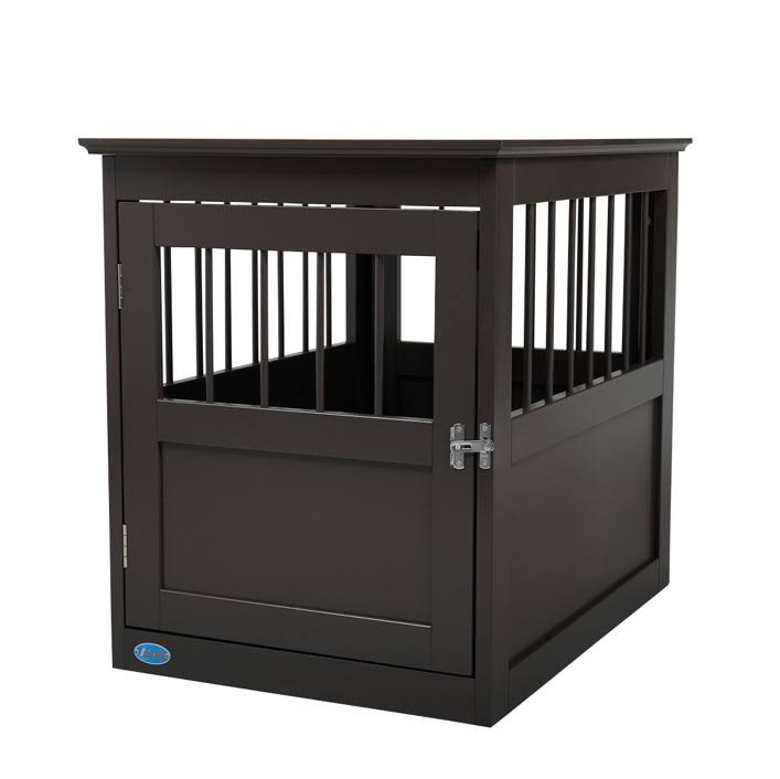Brown Wooden Pet Crate End Table T978