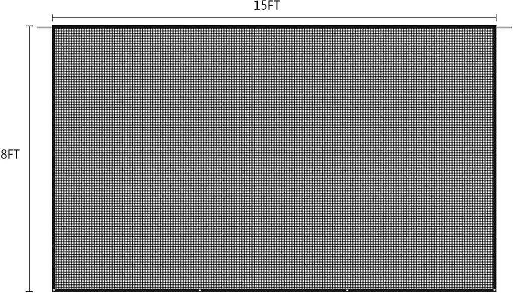 15' x 8' Black Mesh Sun Shade Screen Pack of 2 S418435