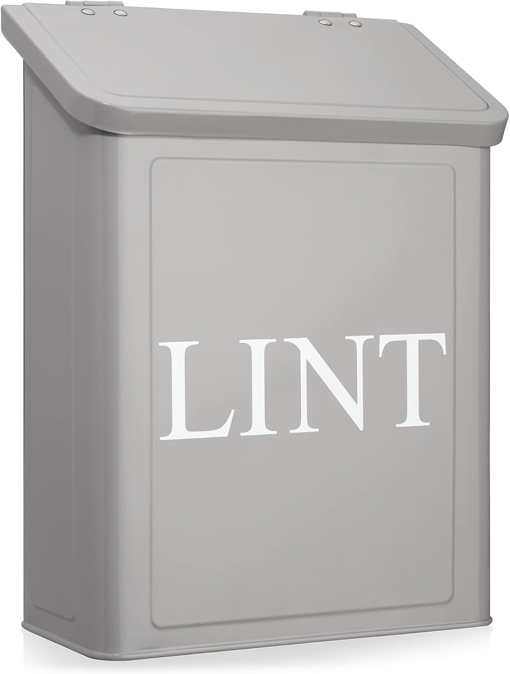 White Metal Magnetic Lint Bin with Lid U164311
