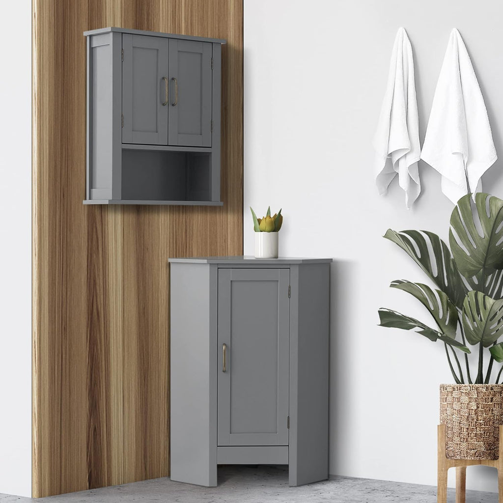 Grey Corner Cabinets M7093