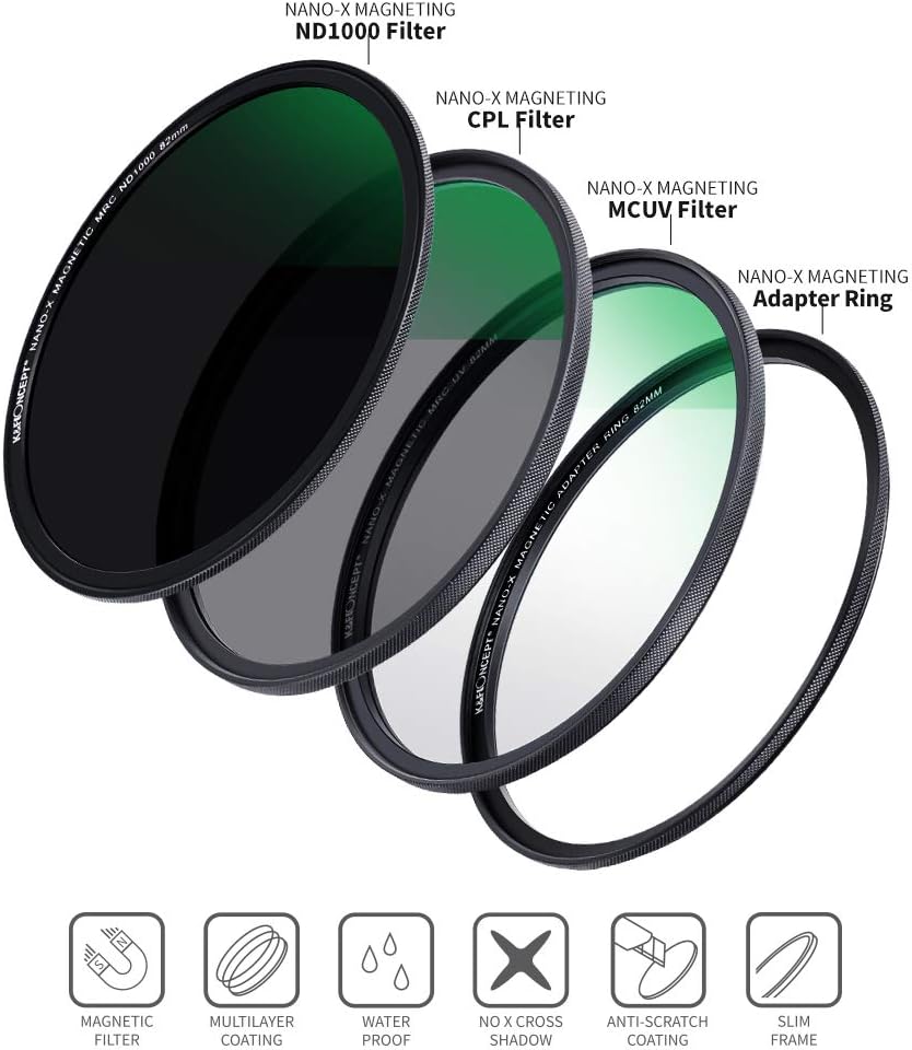 58mm Magnetic Lens Filter Kit with 4 in 1 Filter Pouch H940
