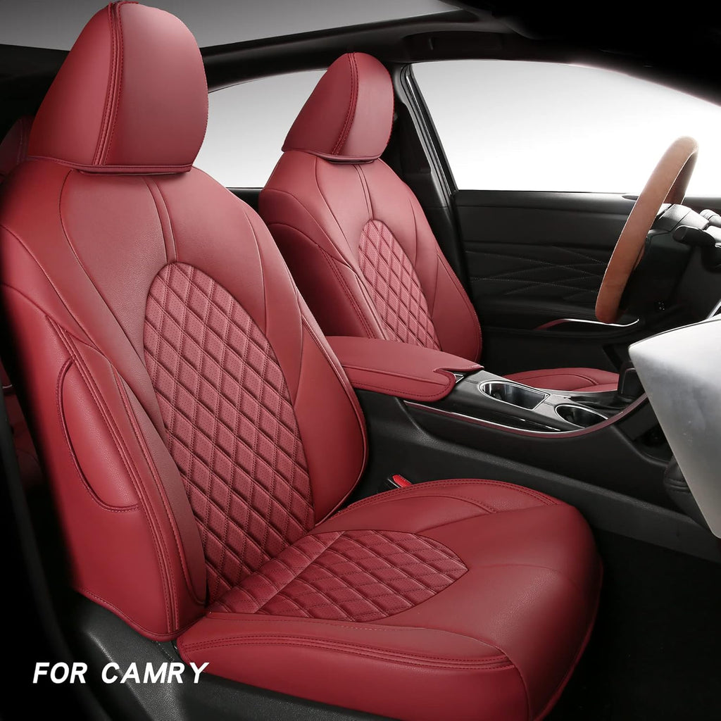 Full Coverage Faux Leather Car Seat Covers Full Set Black M80385