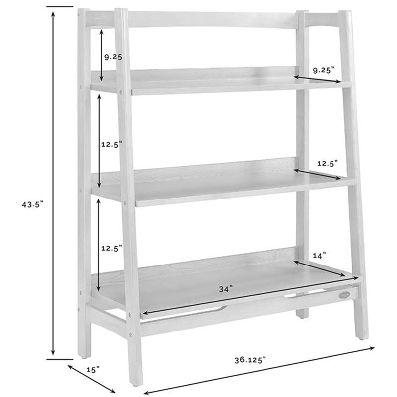 White 3 Shelf Ladder Bookcase T301313