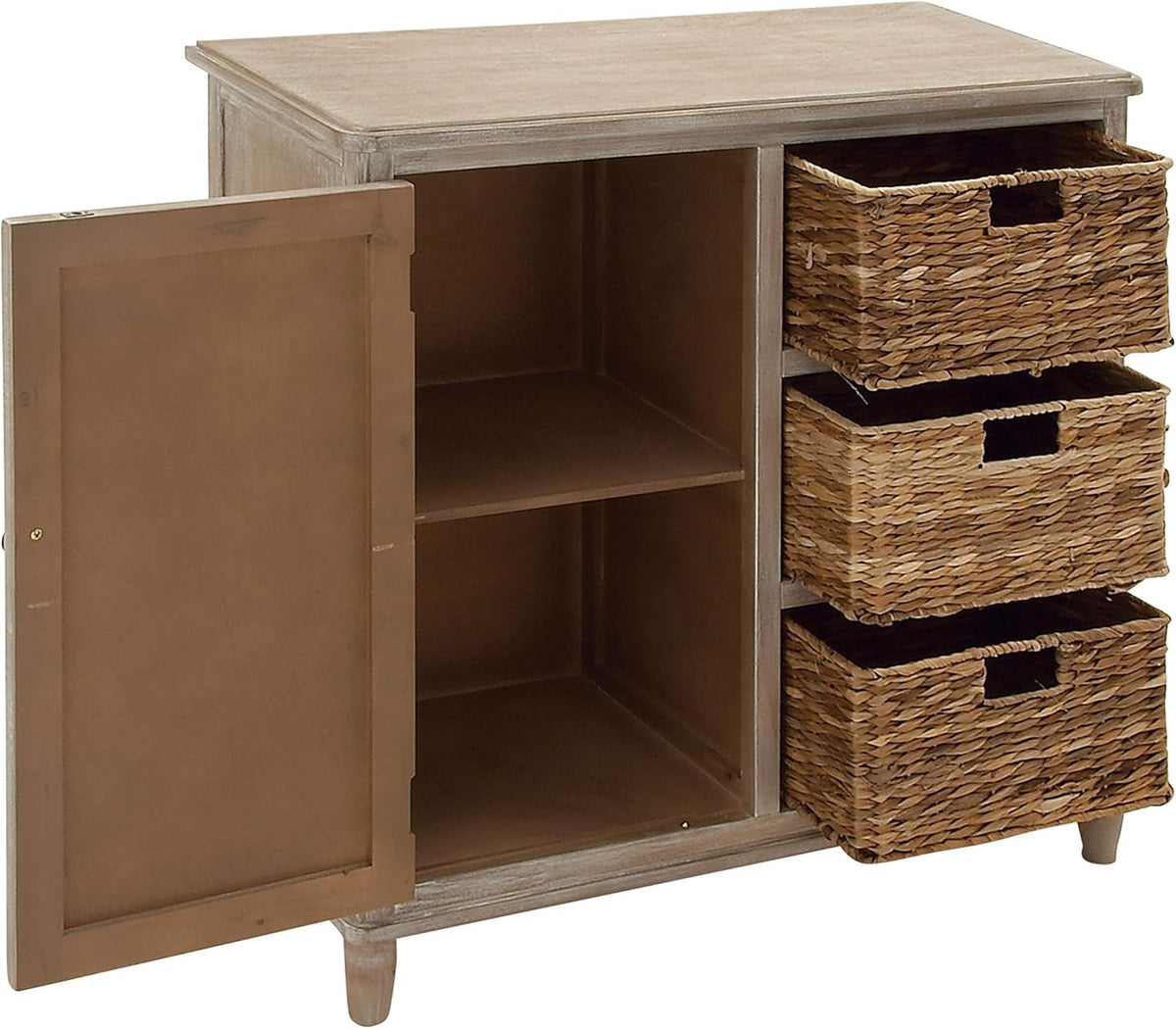 Wood Basket Cabinet Z1958