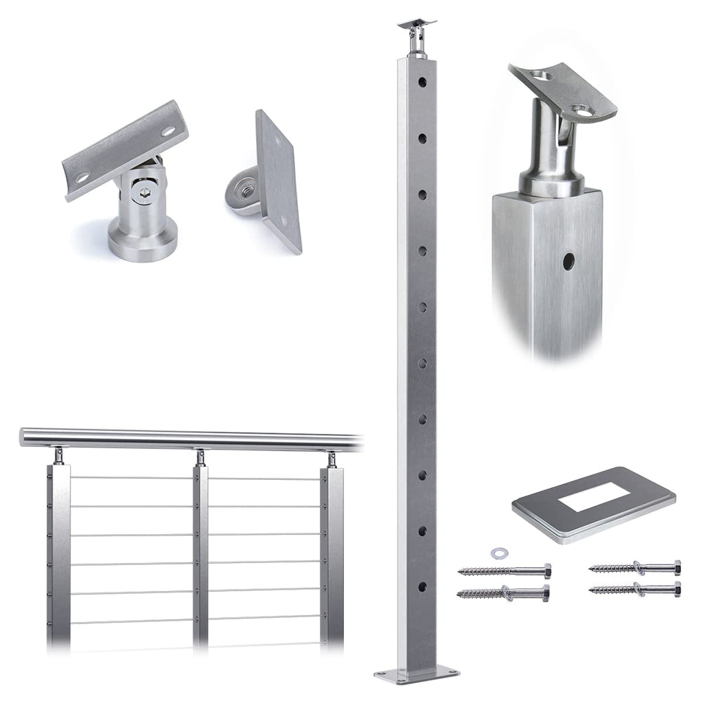 Stainless Steel Brushed Cable Railing Post K3188