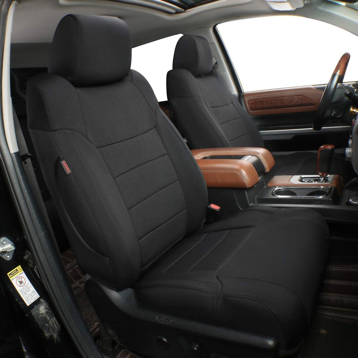 Custom Car Seat Covers Leatherette Black H2913