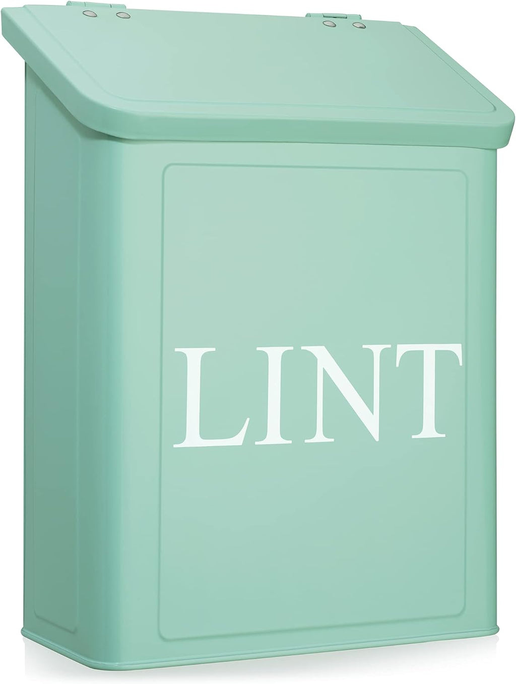 White Metal Magnetic Lint Bin with Lid U164311