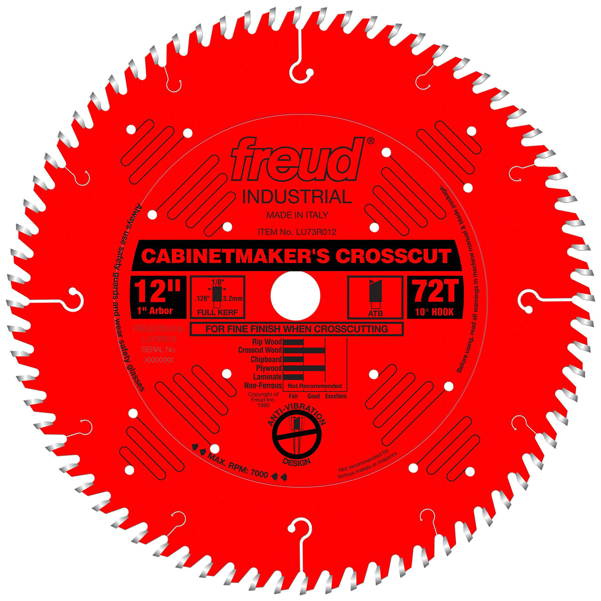 12 inch Cabinetmakers Crosscut Blade K331