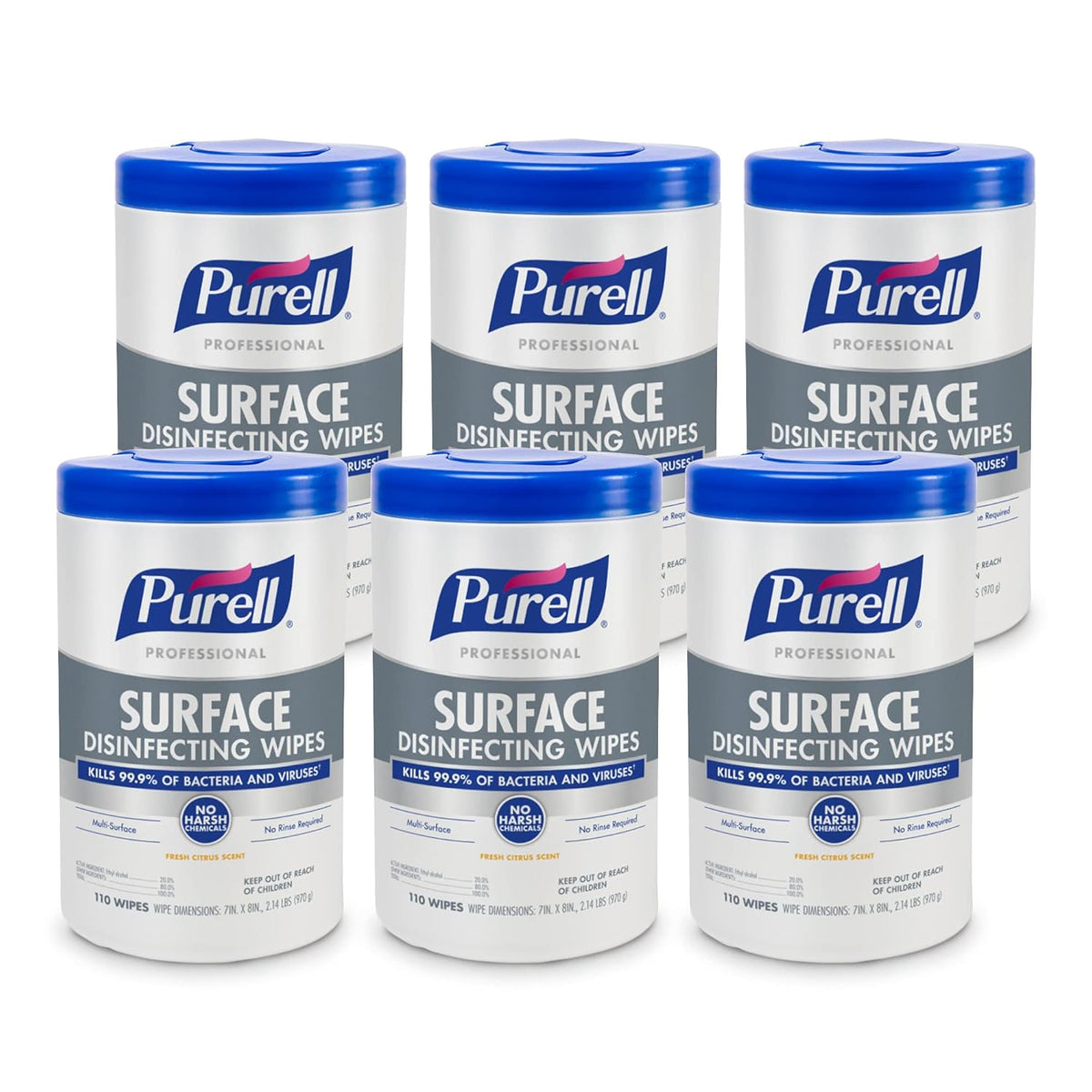Citrus Scent 110 Count Surface Disinfecting Wipes Y446