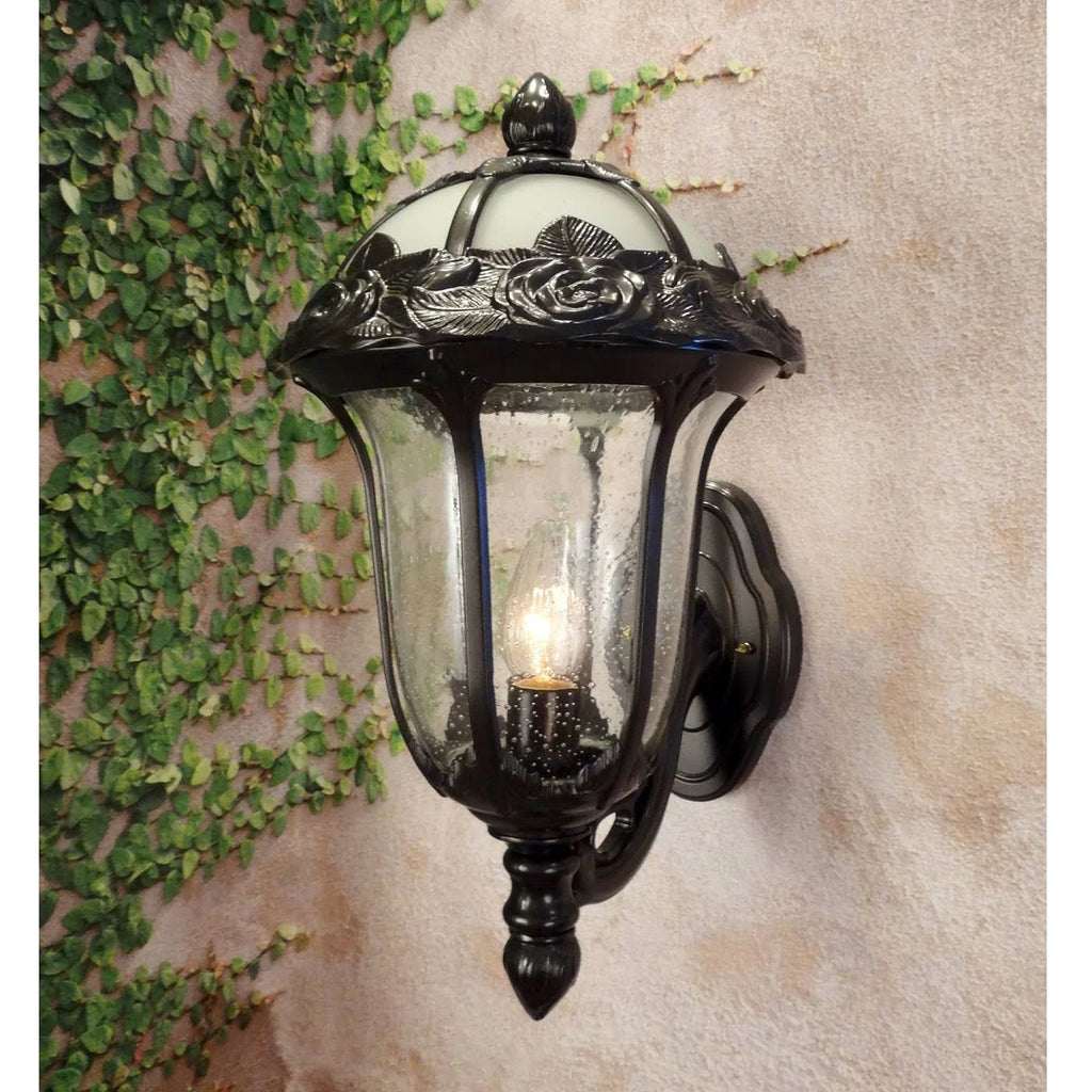 Small Bottom Mount Light with Seedy Glass Oil Rubbed Bronze Q477