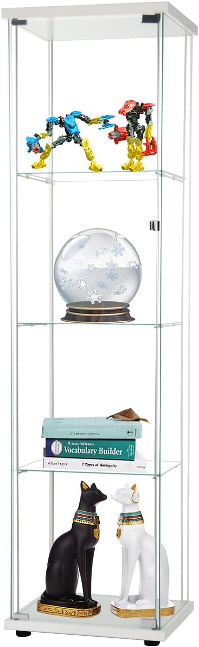 4-Shelf Glass Display Cabinet with Door P786406
