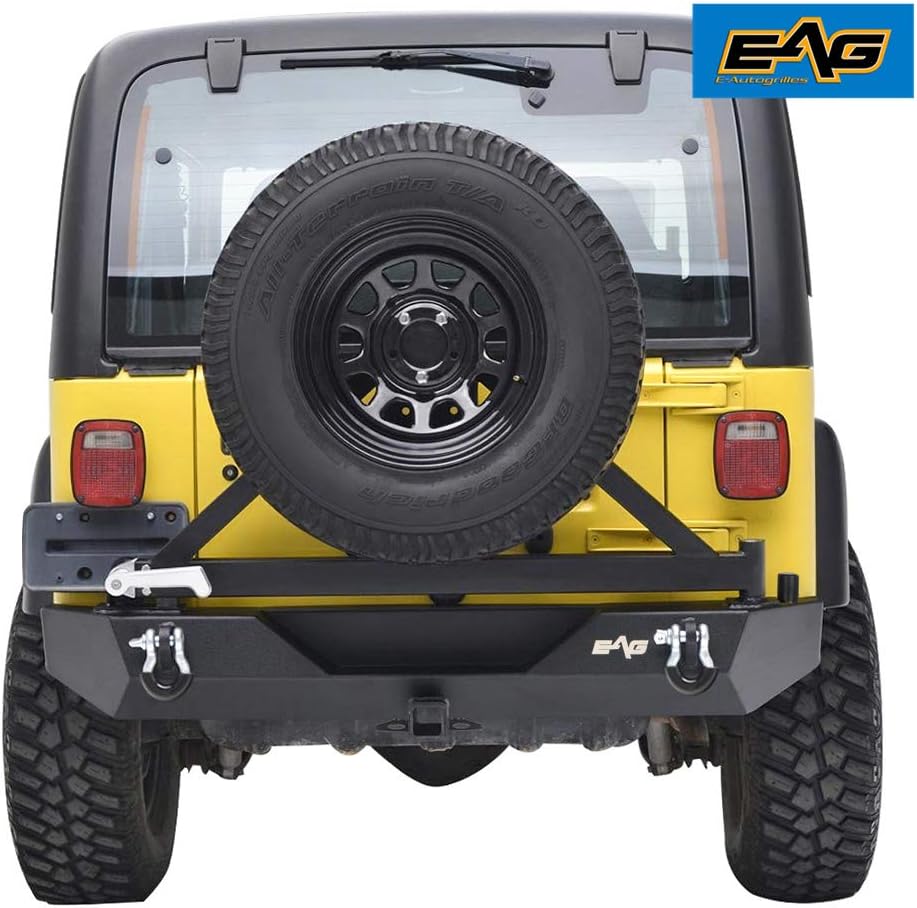 Heavy Duty Front and Rear Bumper with Tire Carrier Combo E36909