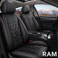 Custom Car Seat Covers Full Set 5 Seats Faux Leather Waterproof Black A5008