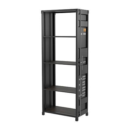 4-Shelf Gray Bookcase R438
