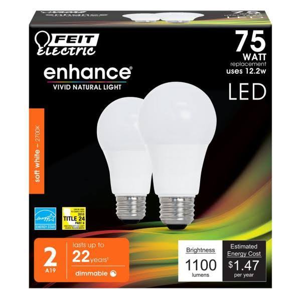 75-Watt Equivalent A19 Dimmable LED Light Bulb H844