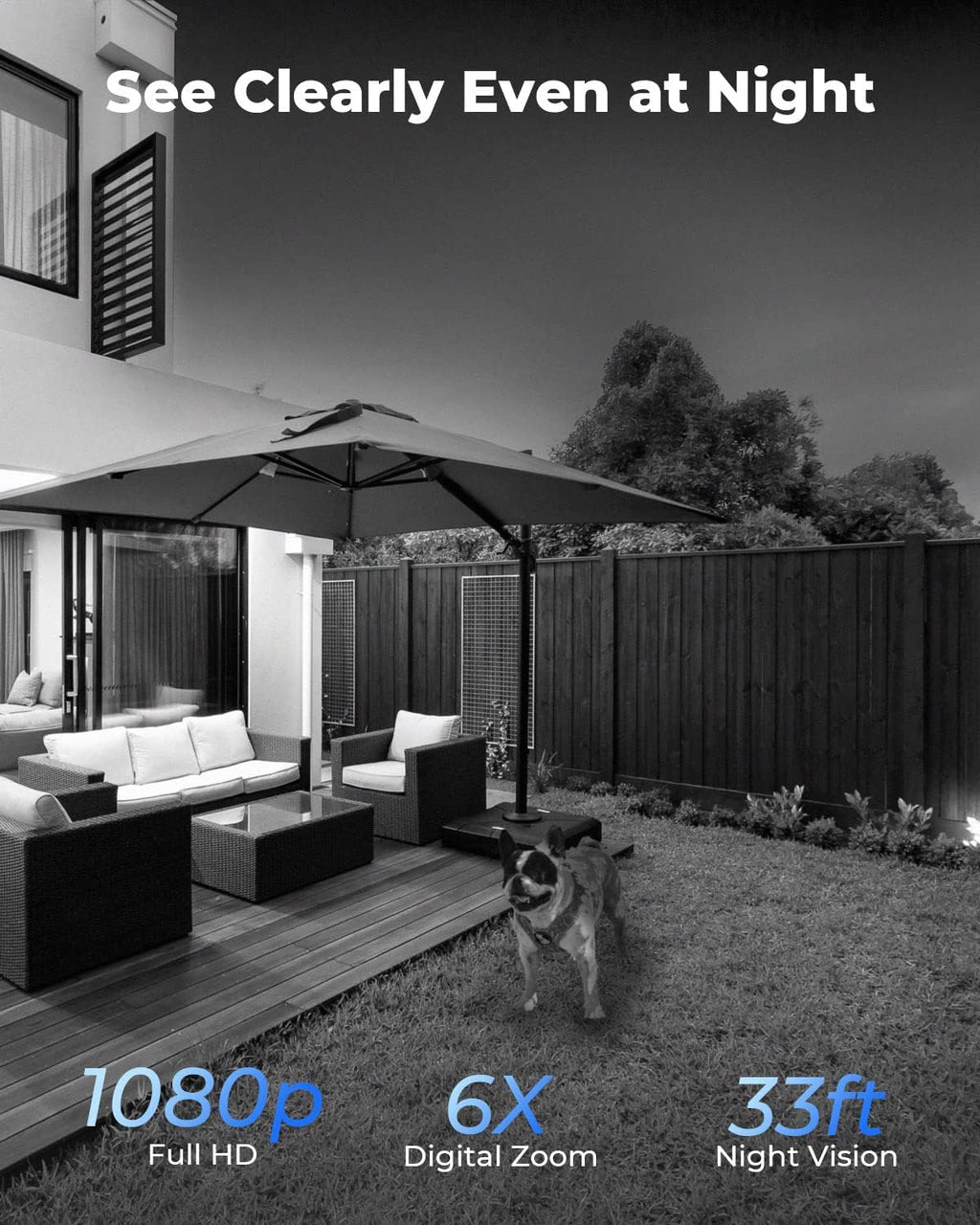 Solar WiFi Camera Security Outdoor Wireless Battery Powered 1080p Night Vision D4233