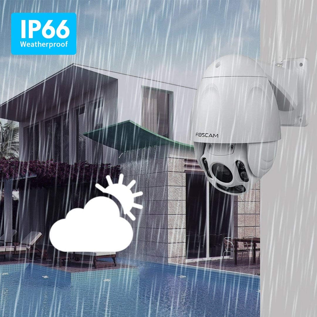 White Outdoor PTZ 4x Optical Zoom HD 1080P WiFi Security Camera P45525