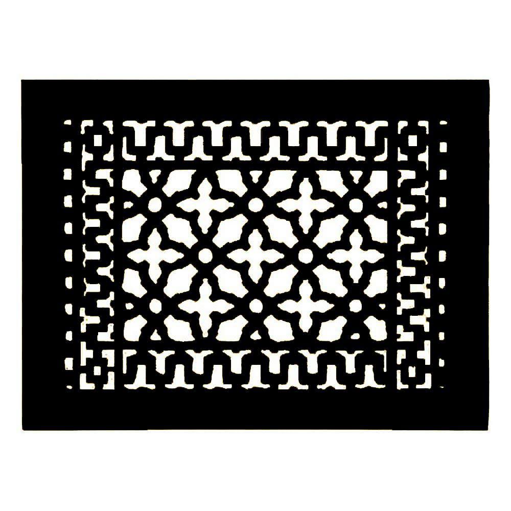 Black 10-in x 14-in Cast Iron Floor Register I612308
