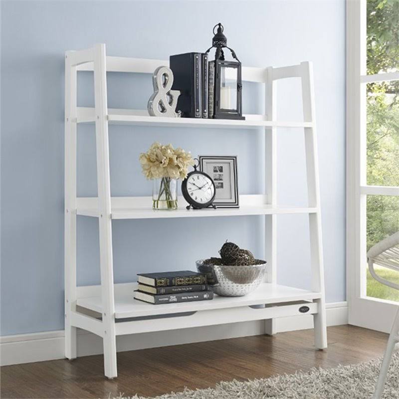 White 3 Shelf Ladder Bookcase T301313